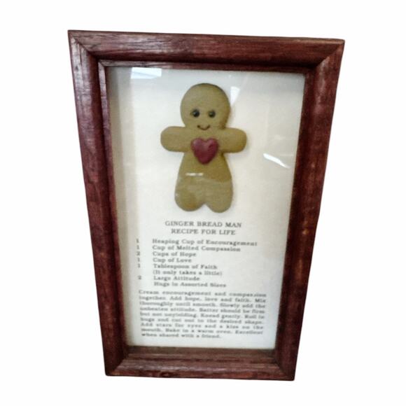 Ginger Bread Man Recipe for Life Wall Hanging Vintage - Picture 4 of 9